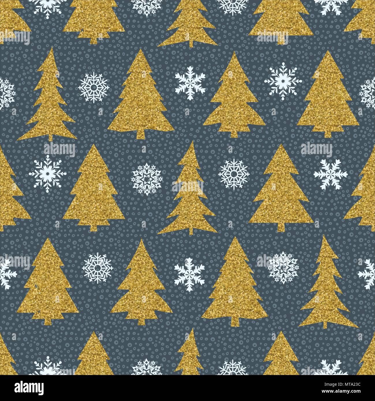 Vector Seamless Christmas patterns on black background. Stylized