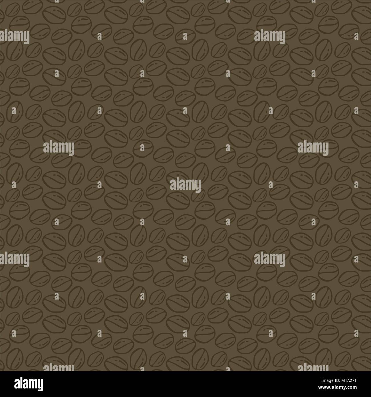 Seamless patterns with hand drawn coffee beans Stock Vector Image & Art ...