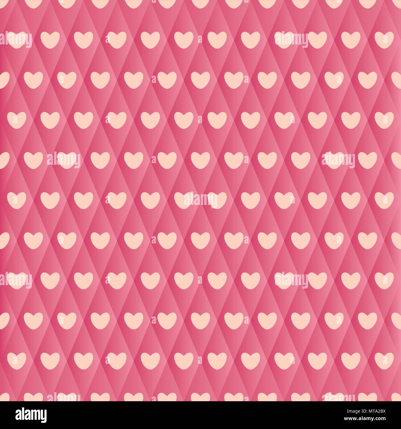 Seamless geometric pattern with hearts. Vector repeating texture ...
