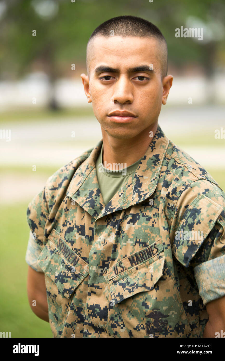 Pvt.  Triston N. Sonden, Platoon 3028, India Company, 3rd Recruit Training Battalion, earned U.S. citizenship April 20, 2017 , on Parris Island, S.C. Before earning citizenship, applicants must demonstrate knowledge of the English language and American government, show good moral character and take the Oath of Allegiance to the U.S. Constitution. Sonden, from Frederick, Md., originally from Federal State of Micronesia, is scheduled to graduate April 21, 2017 . ( Stock Photo