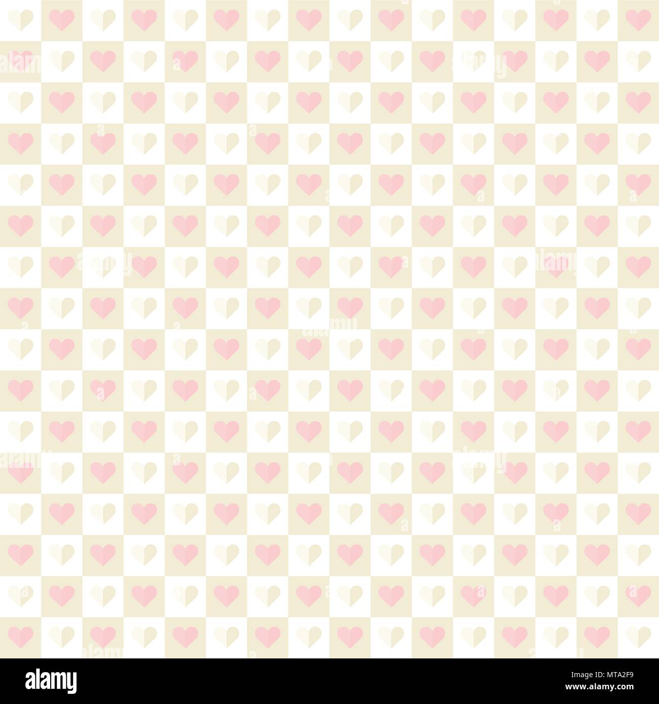 Seamless geometric pattern with hearts. Vector repeating texture ...