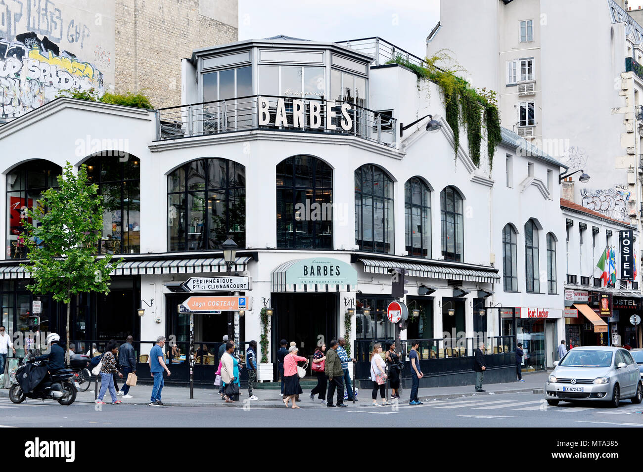 Brasserie Barbès - Barbès Rochechouart - Paris - France Stock Photo