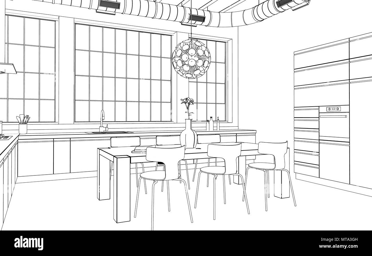 interior-design-modern-kitchen-drawing-plan-MTA3GH.jpg
