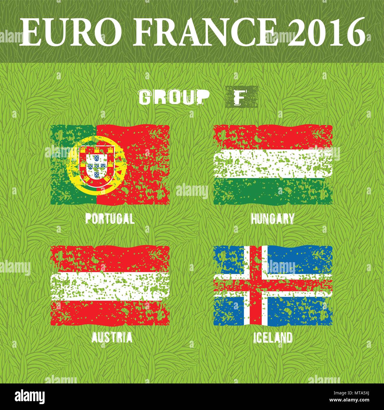 European football championship 2016 in France groups F. Vector