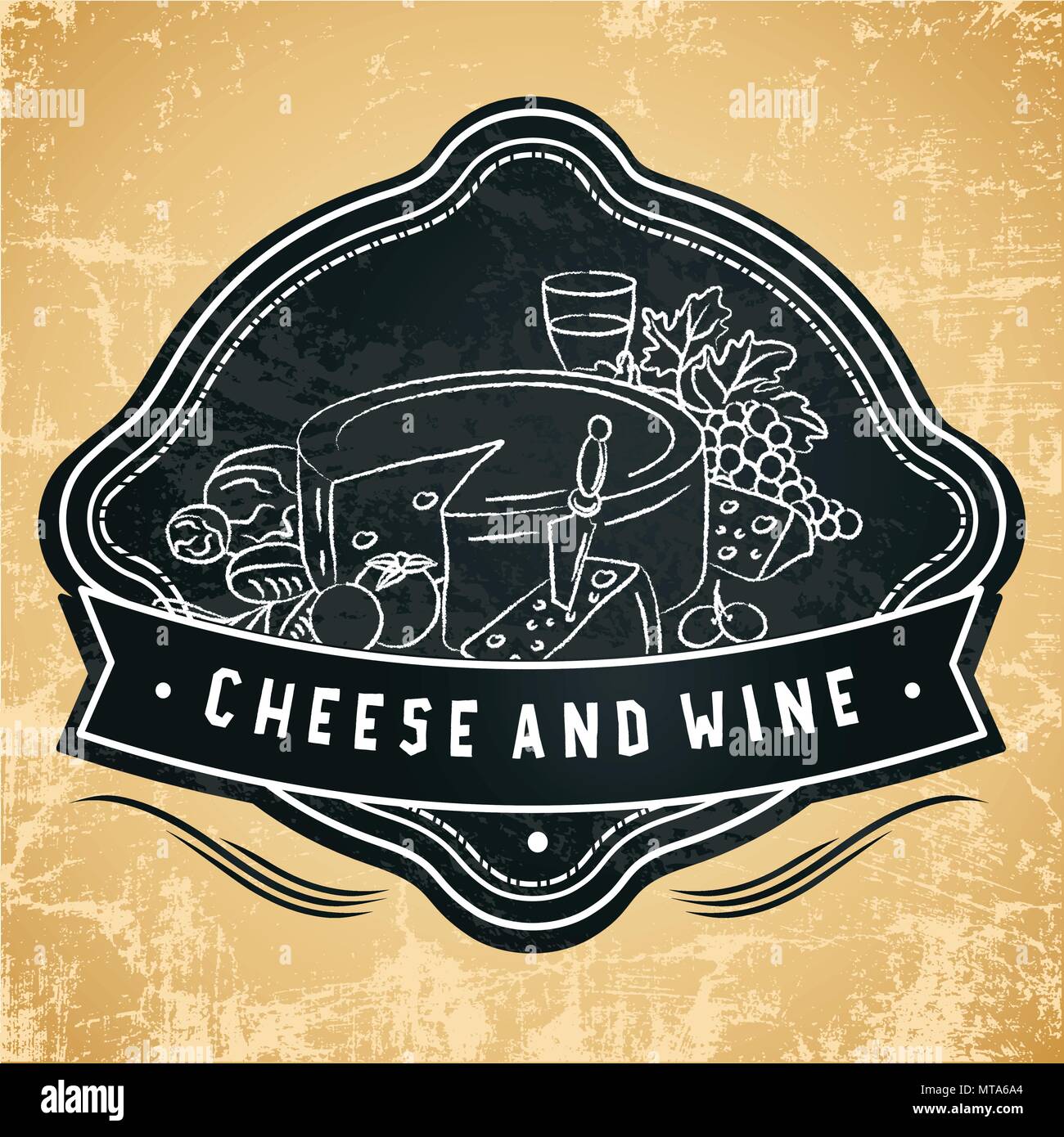 Label for restaurant, cafe, bar or grocery store. Food shop drawing Stock Vector Image & Art Alamy