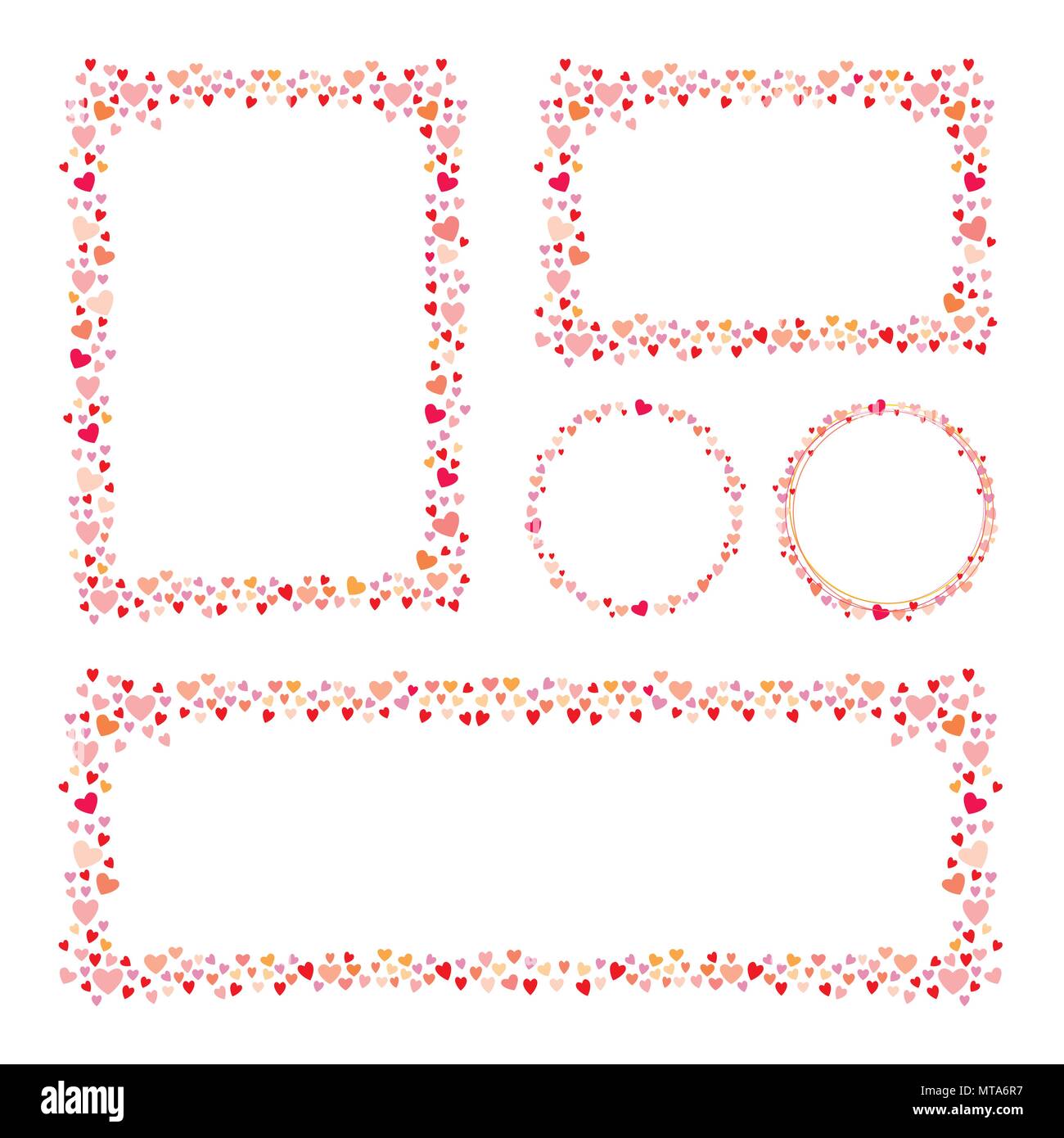 Hearts frame for your Valentines Day greeting card design Stock Vector ...