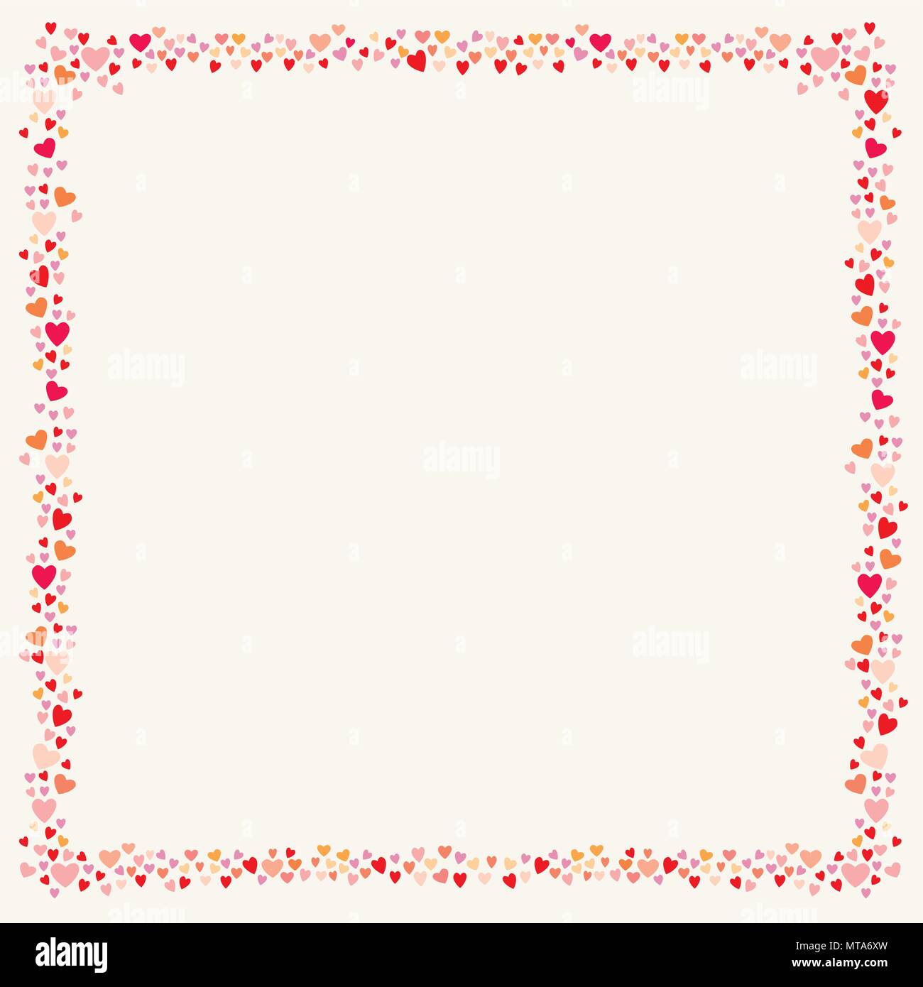 Hearts frame for your Valentines Day greeting card design Stock Vector ...