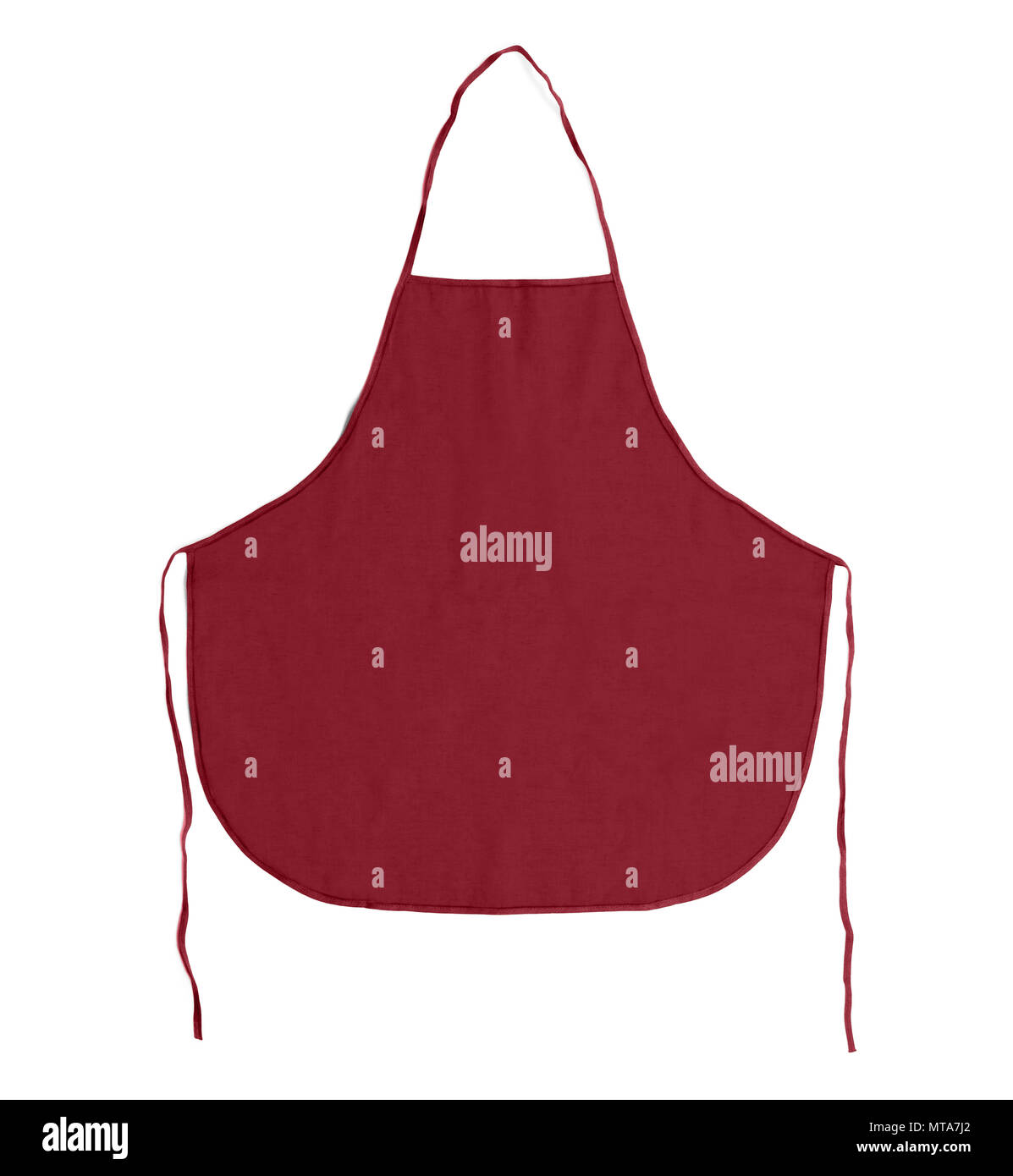 Kitchen apron. Front view. Isolated on a white background Stock Photo