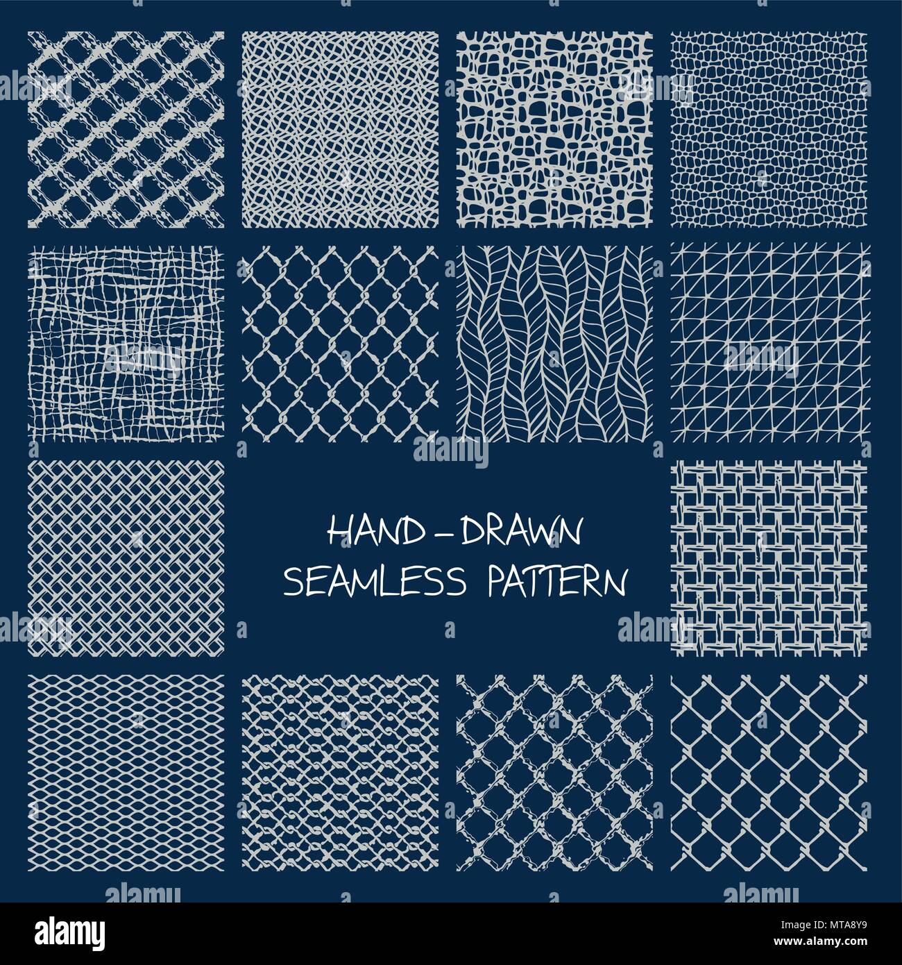 Set of hand-drawn seamless patterns Stock Vector Image & Art - Alamy