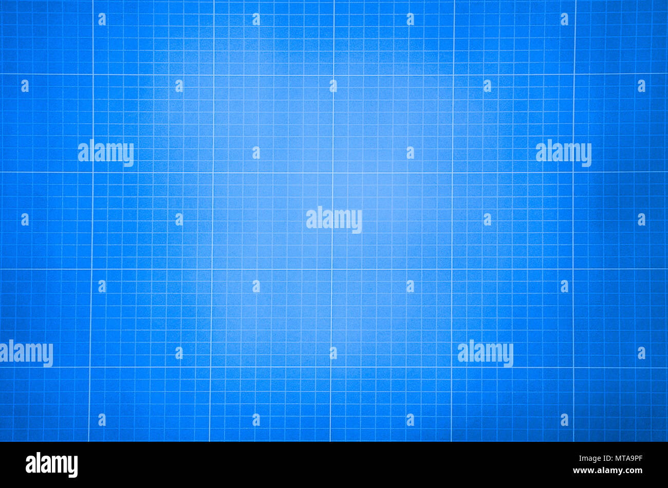 Millimeter engineering paper. Blue graph paper background. Graph paper for building and architectural drawings Stock Photo