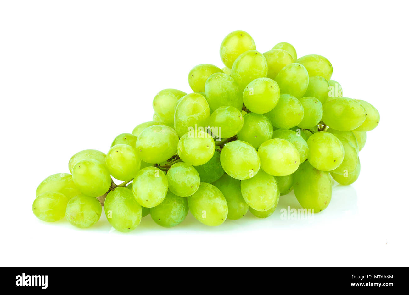 Green grape isolated on white background Stock Photo