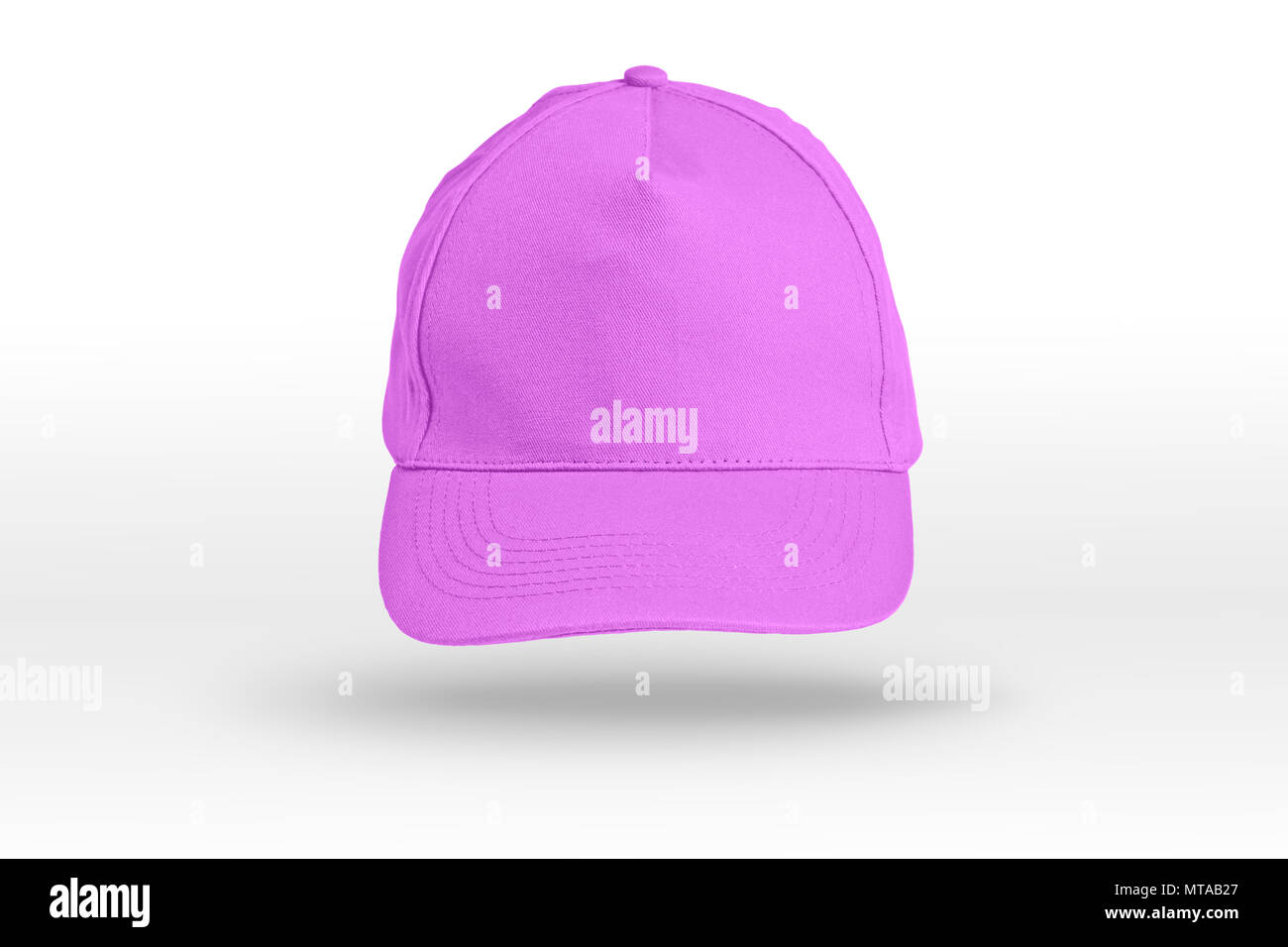 Pink Baseball Cap on a white background Stock Photo
