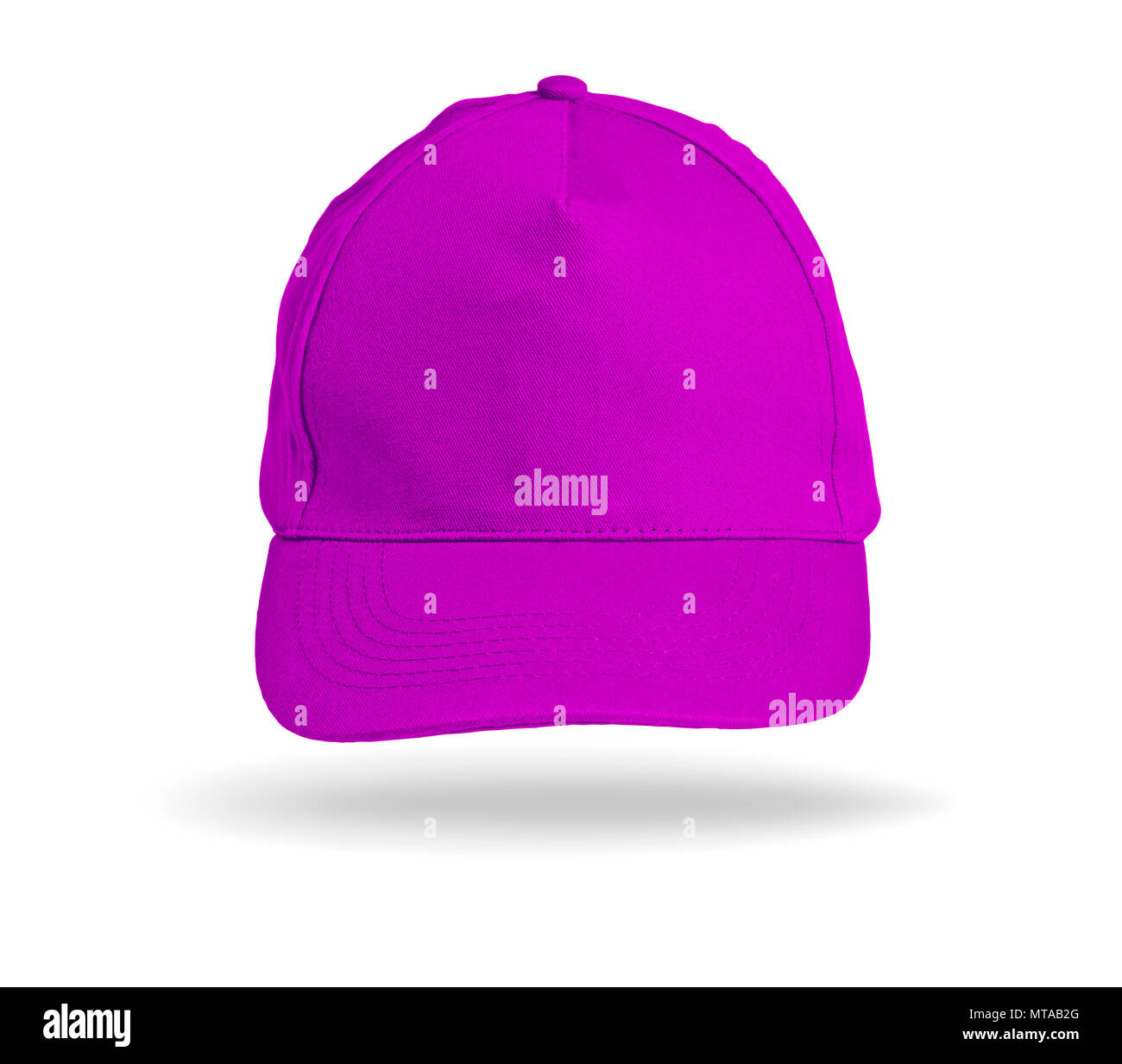Pink Baseball Cap on a white background Stock Photo