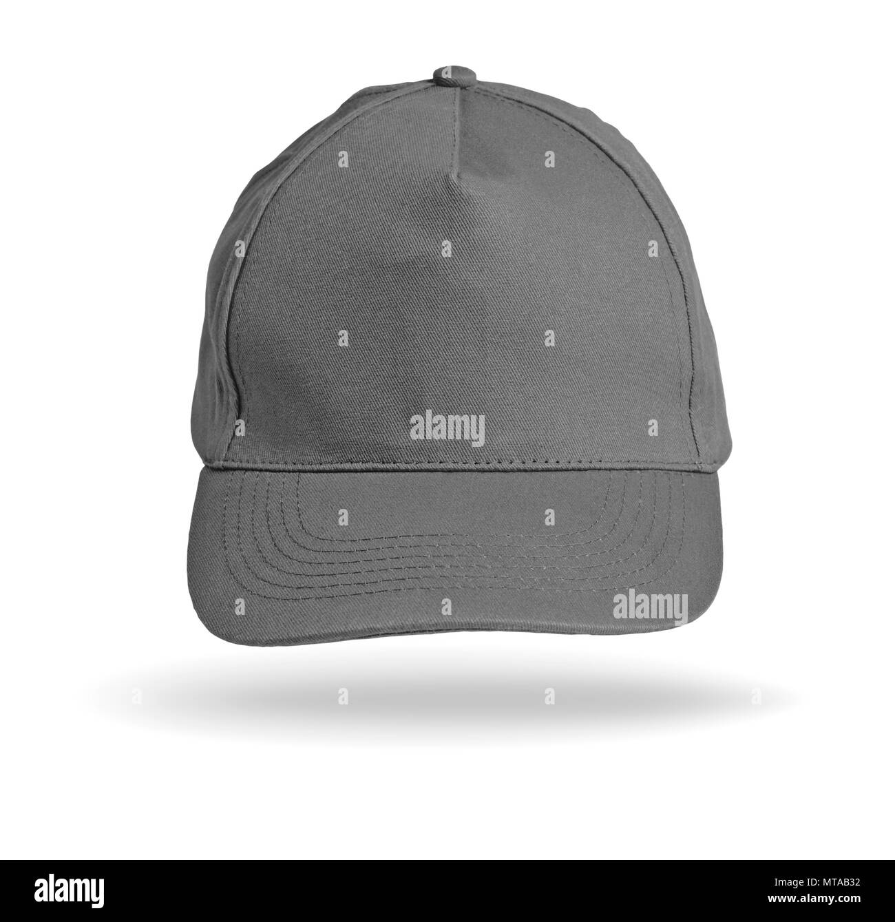 Grey Baseball Cap on a white background Stock Photo Alamy