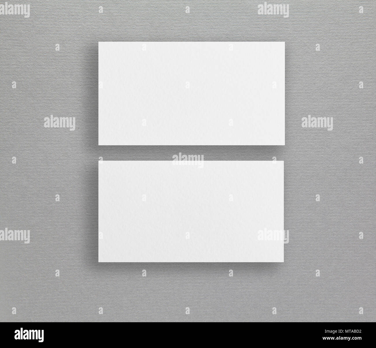Download Mockup Of Two Horizontal Business Cards At Grey Paper Background Stock Photo Alamy PSD Mockup Templates