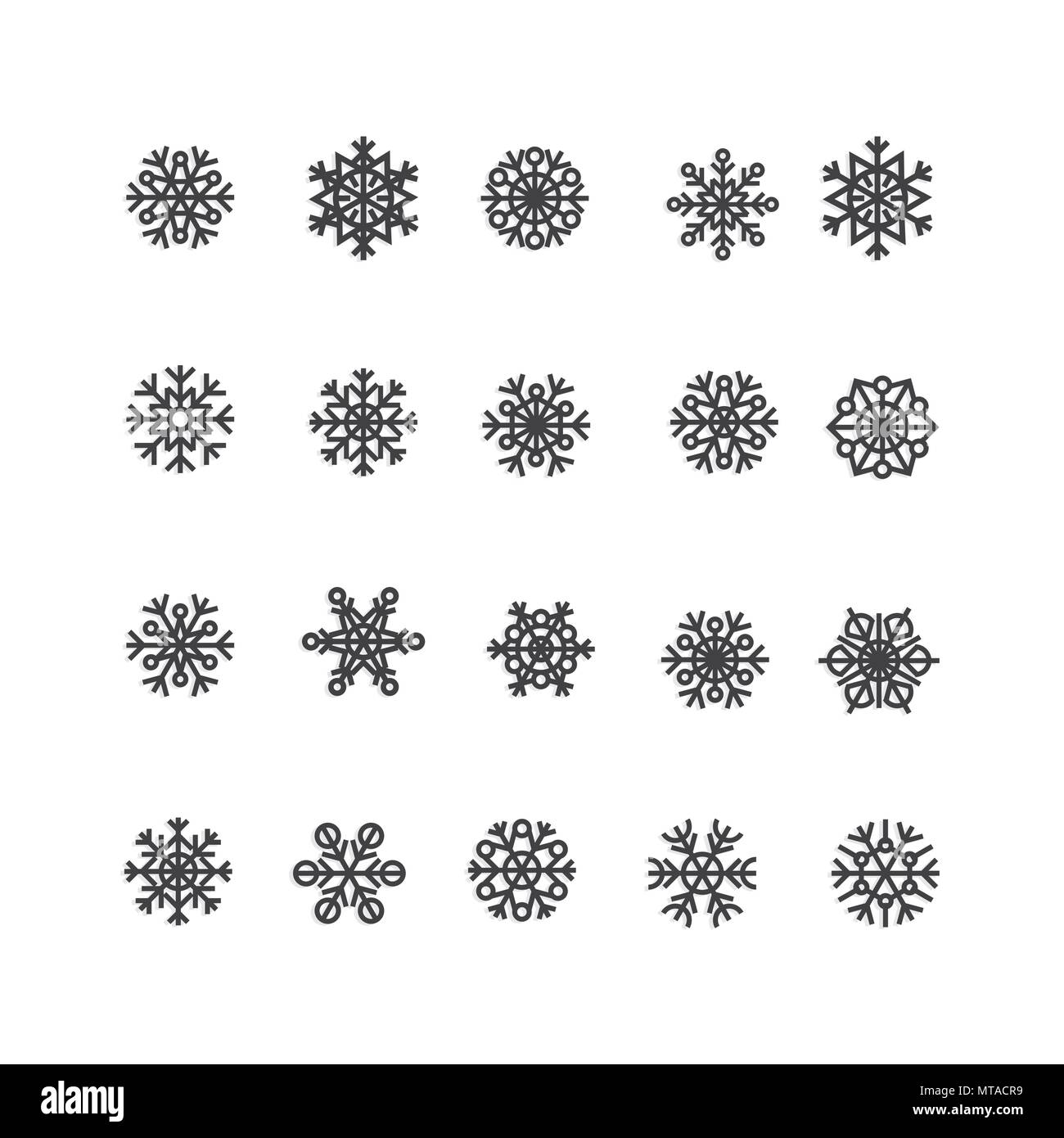 Black snowflakes icon on white background Stock Vector Image & Art - Alamy