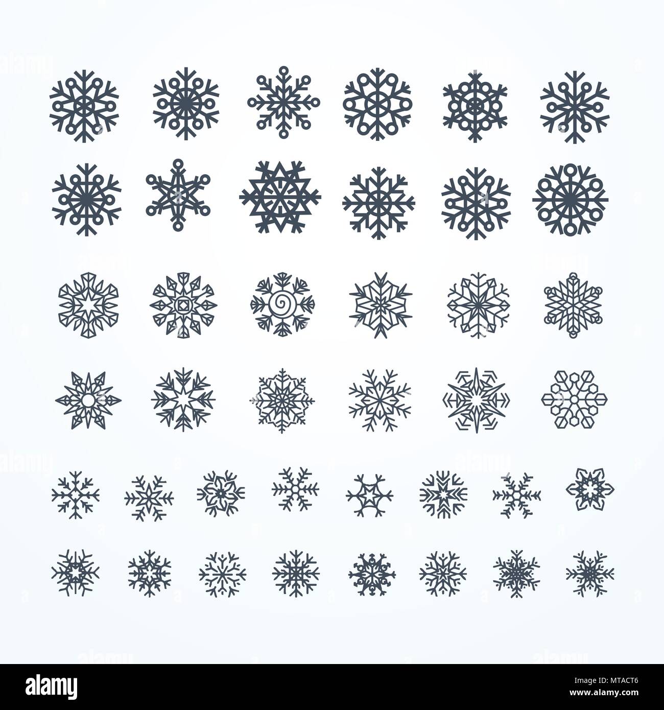 Black snowflakes icon on white background Stock Vector Image & Art - Alamy