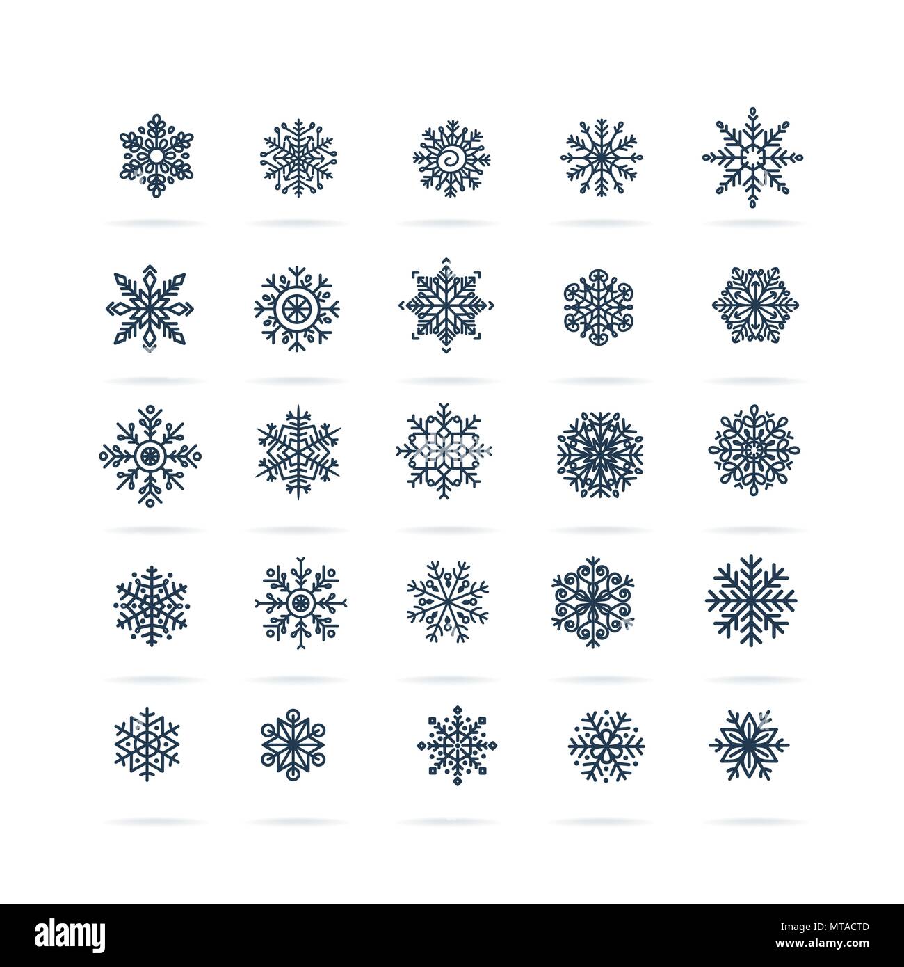 Black snowflakes icon on white background Stock Vector Image & Art - Alamy