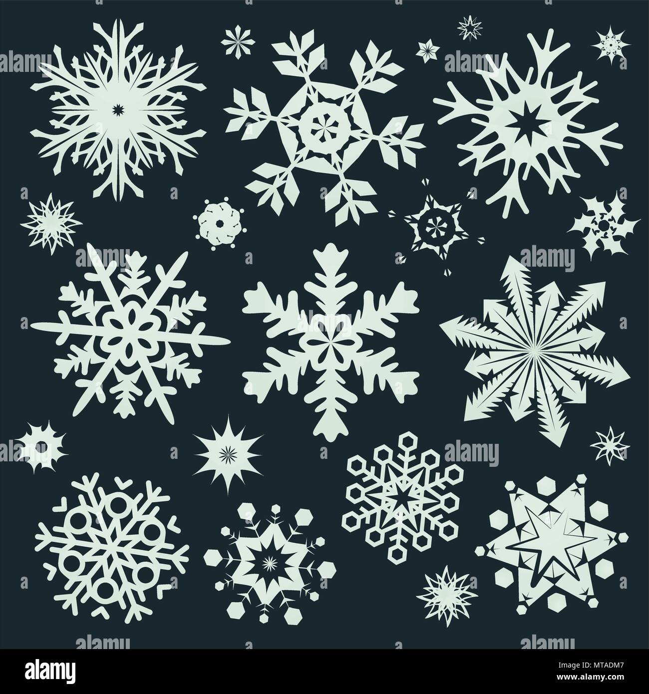 Snowflakes icon collection graphic Stock Vector Images - Alamy