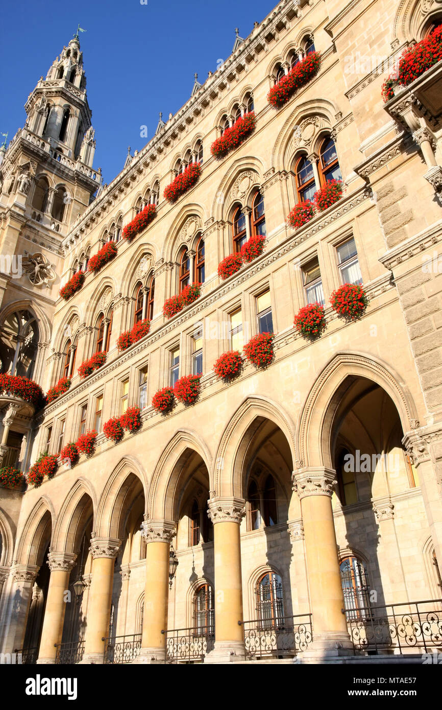 famous City Hall building, Rathaus in Vienna, Austria Stock Photo - Alamy