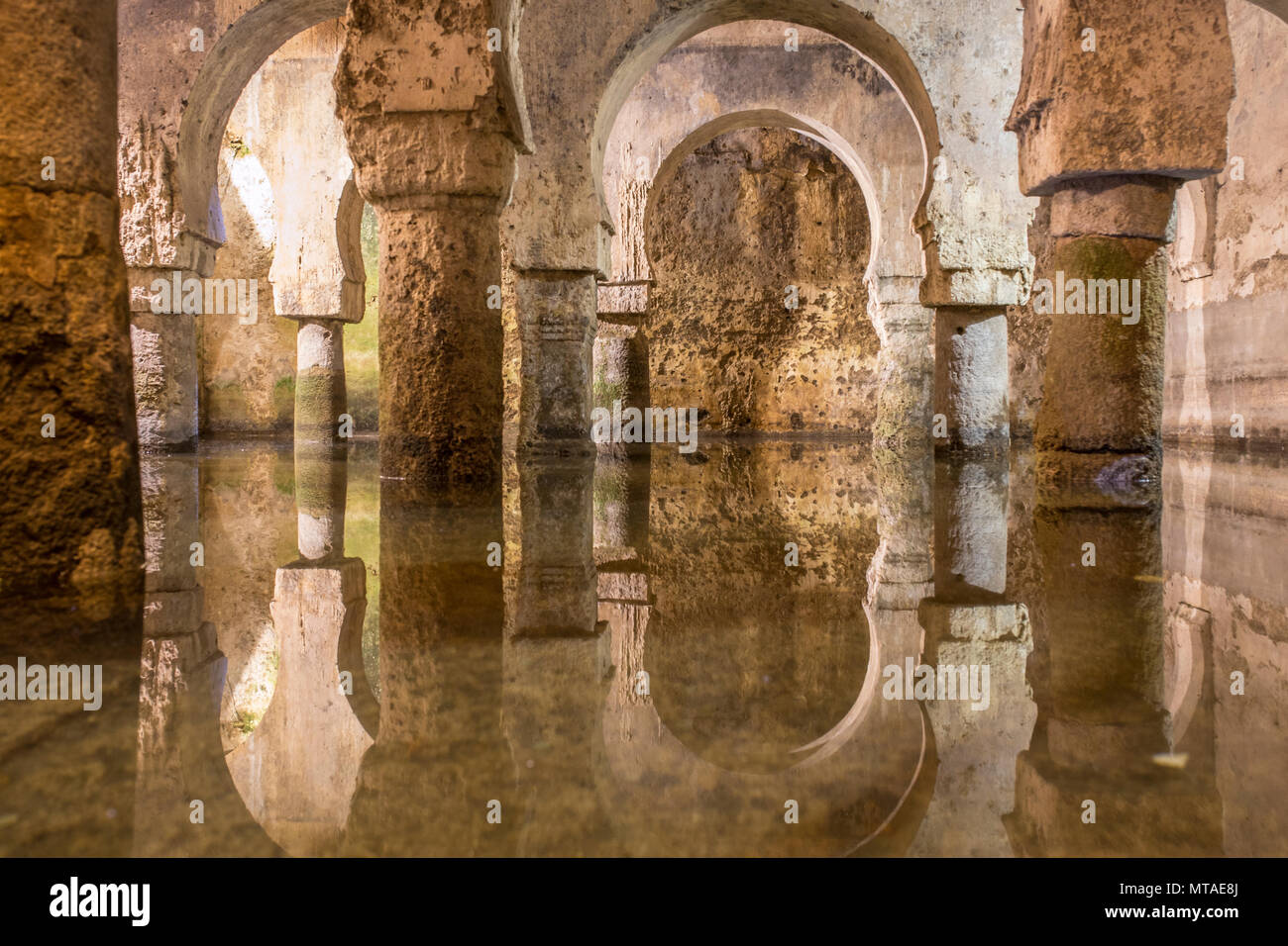 Arab cistern or Aljibe, former mosque during the Medieval Muslims Rule in Spain, Caceres Stock Photo
