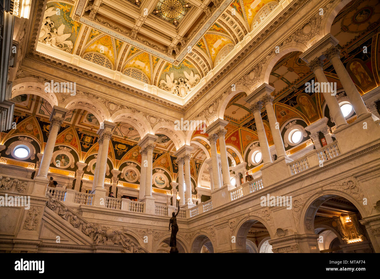 Interior of Library of Congress, Washington DC, USA Stock Photo