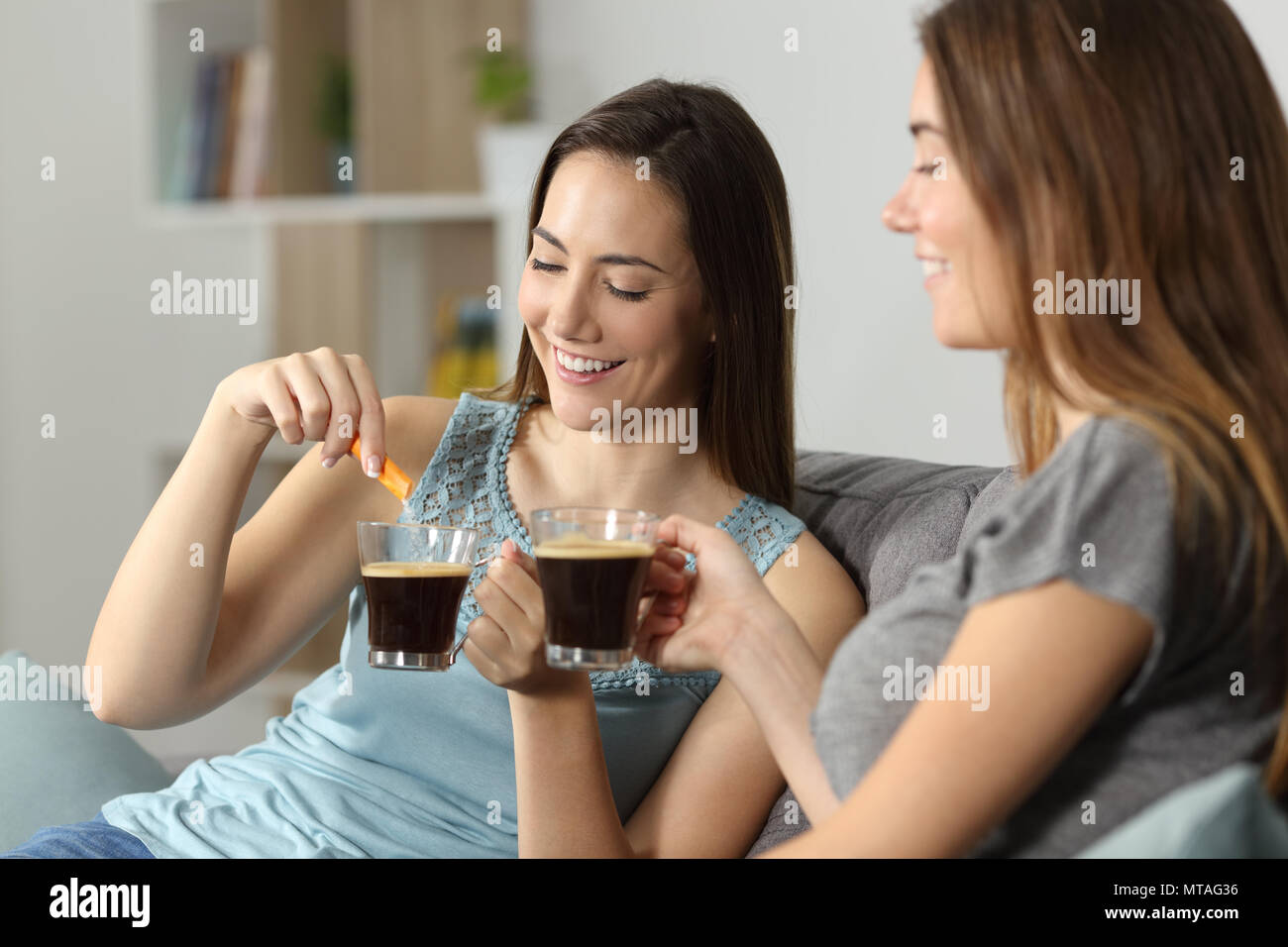 Girls drinking coffee in house hires stock photography and images Alamy