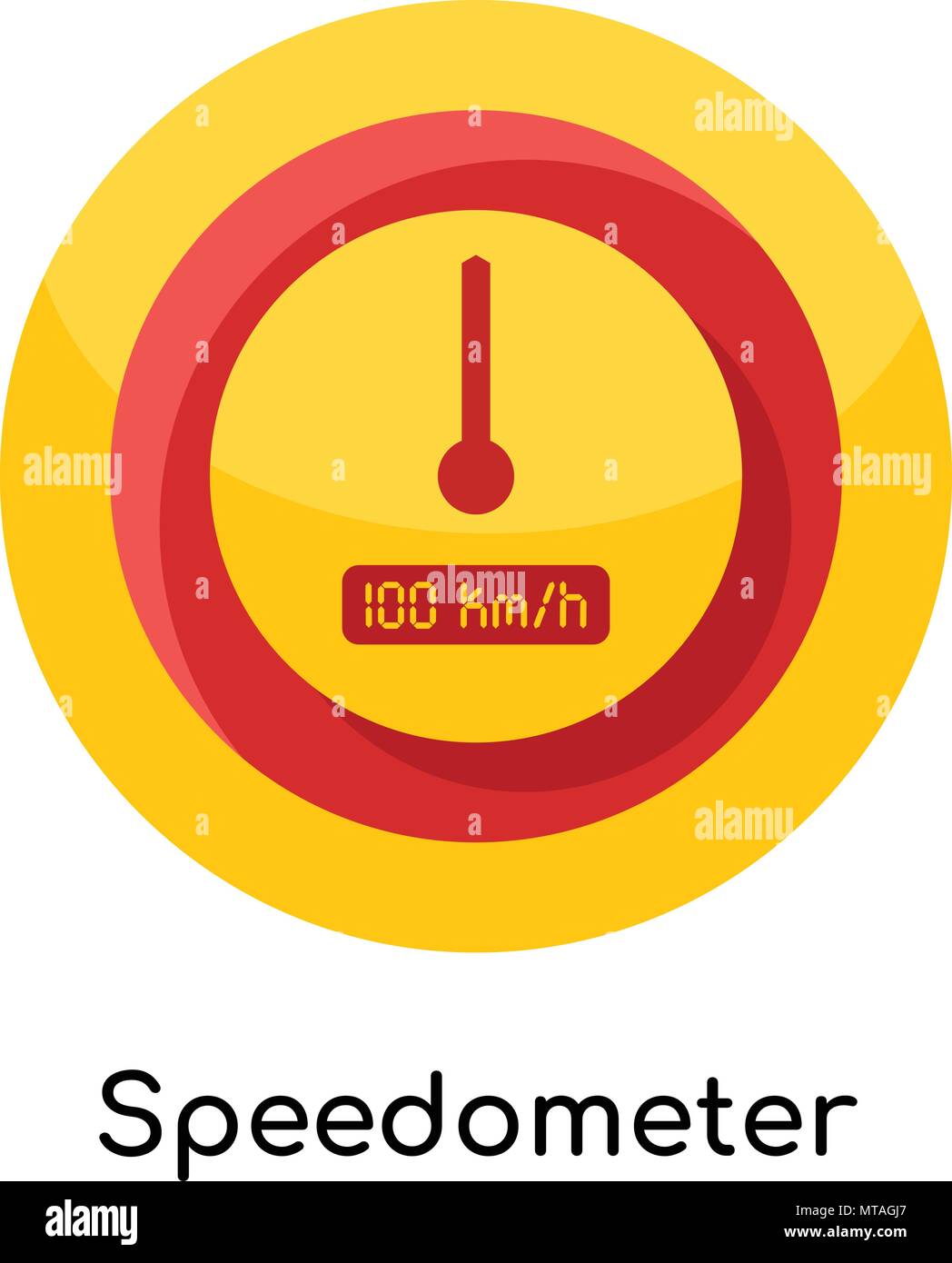 Speedometer icon isolated on white background for your web and mobile ...