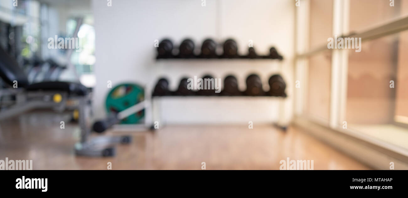 Blurred Of Fitness Gym Background For Banner Fitness Exercise Concept Stock Photo Alamy