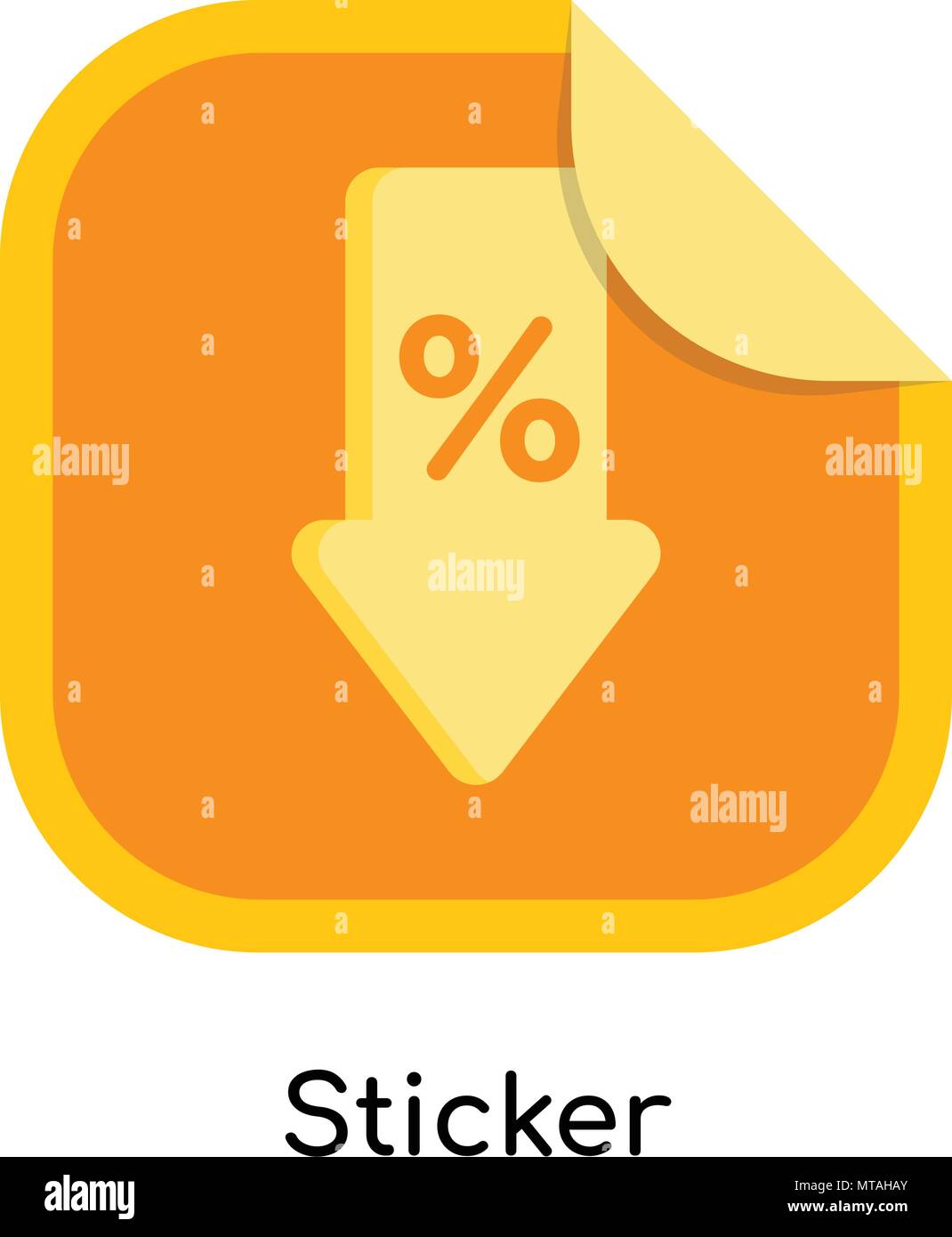 Sticker icon isolated on white background for your web and mobile app ...