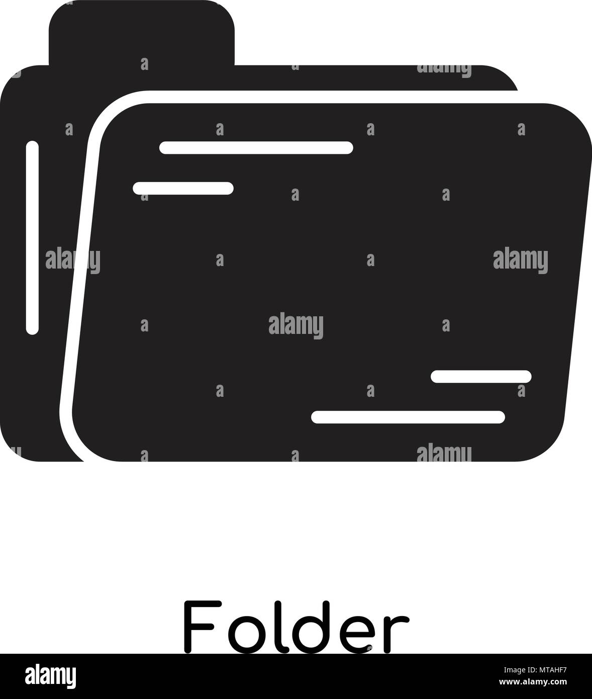 Folder icon isolated on white background for your web and mobile app ...