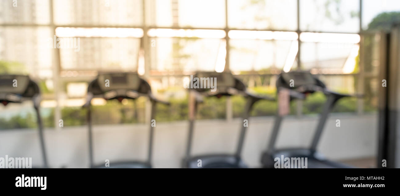 Blurred Of Fitness Gym Background For Banner Fitness Exercise