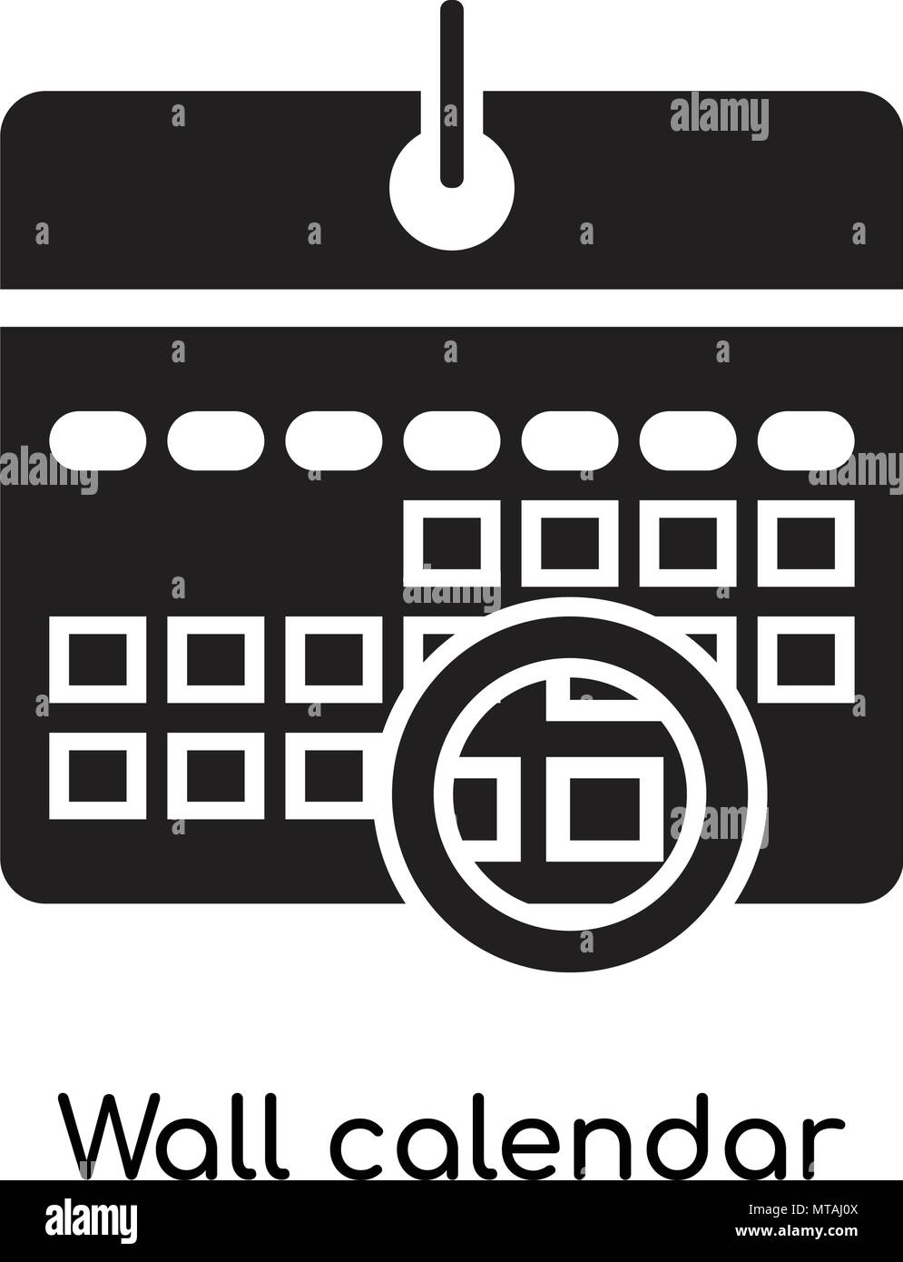 Wall calendar icon isolated on white background for your web and mobile ...