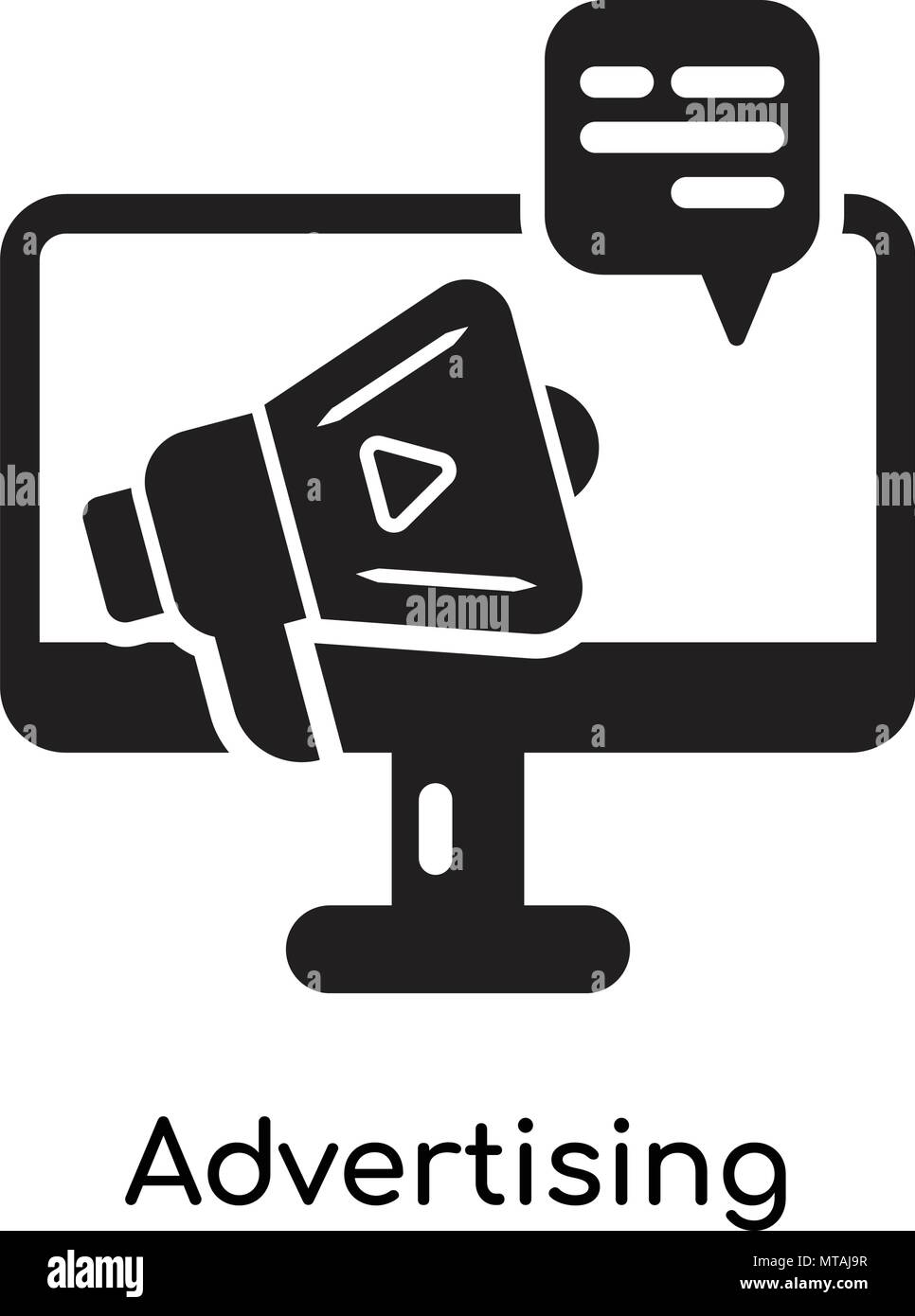 Advertising icon isolated on white background for your web and mobile ...