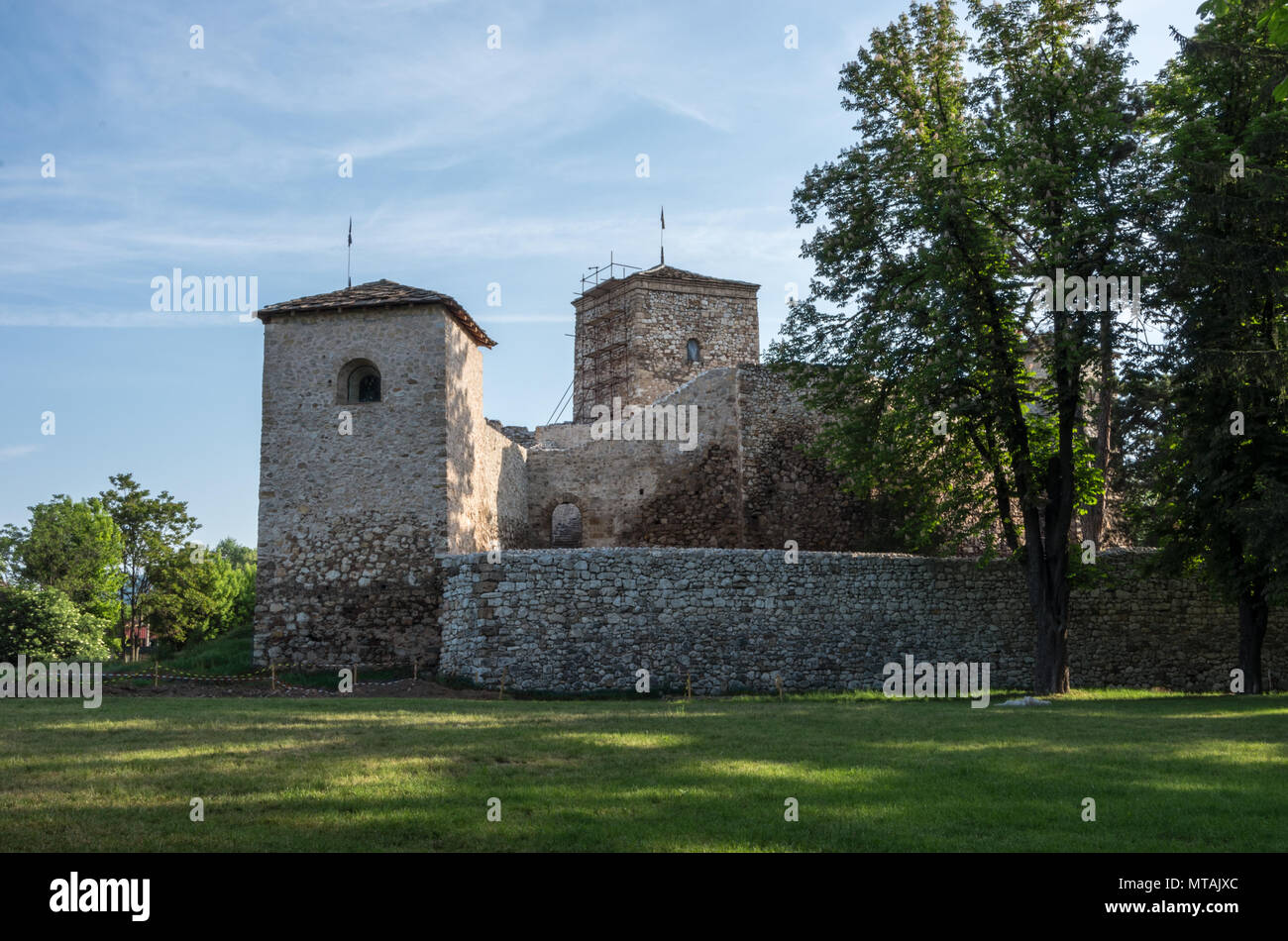 Ancient fortress called Momcilov grad in Pirot city park in Serbia ...