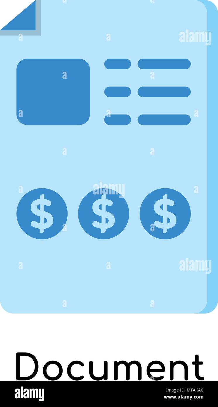 Document icon isolated on white background for your web and mobile app ...