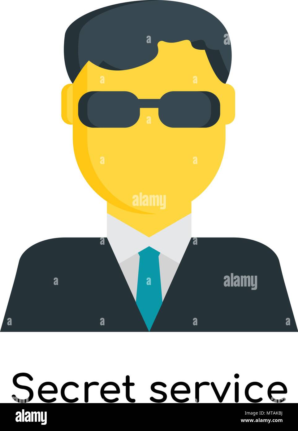 Secret service icon isolated on white background for your web and ...