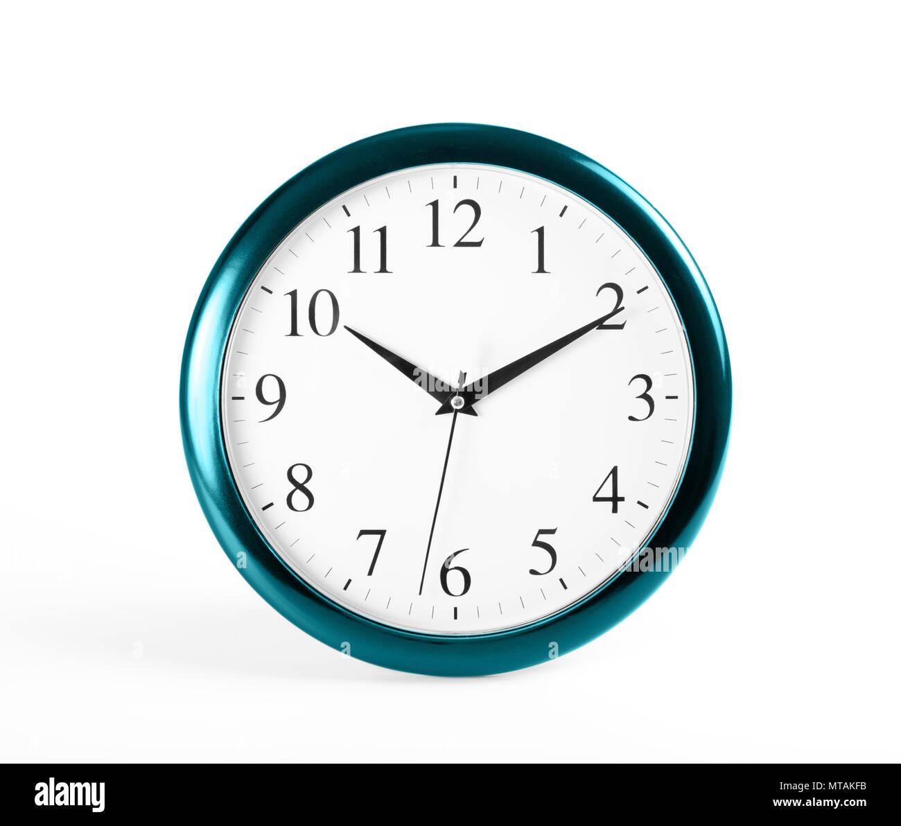 Classic wall clock on a white background Stock Photo Alamy
