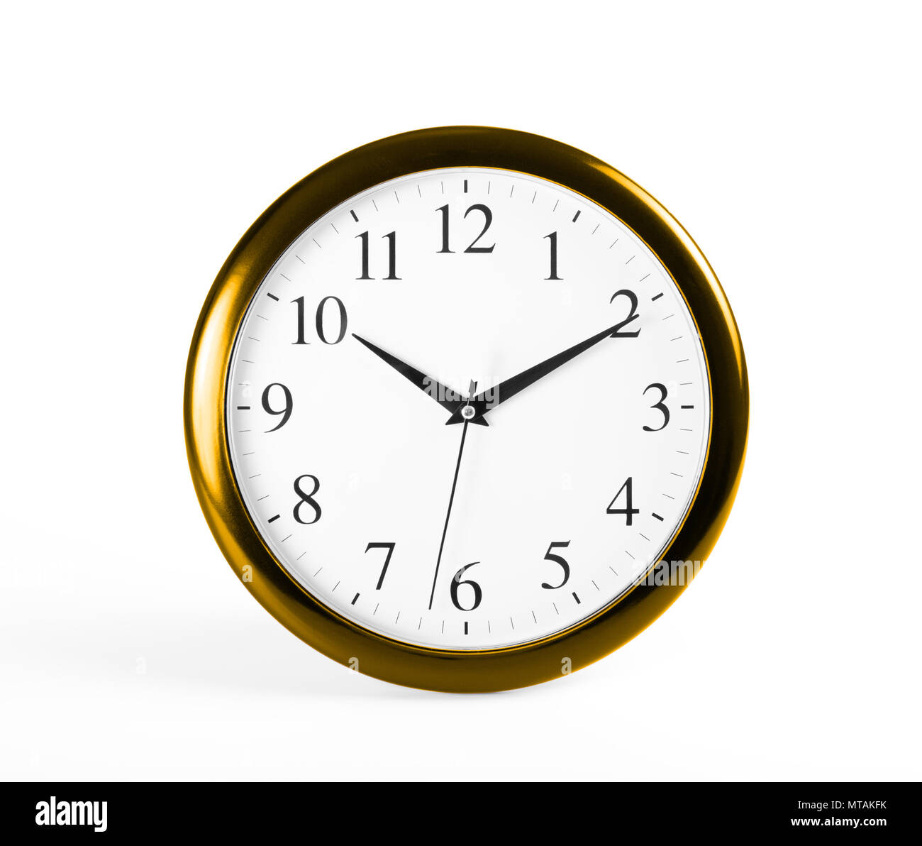 Classic wall clock on a white background Stock Photo Alamy
