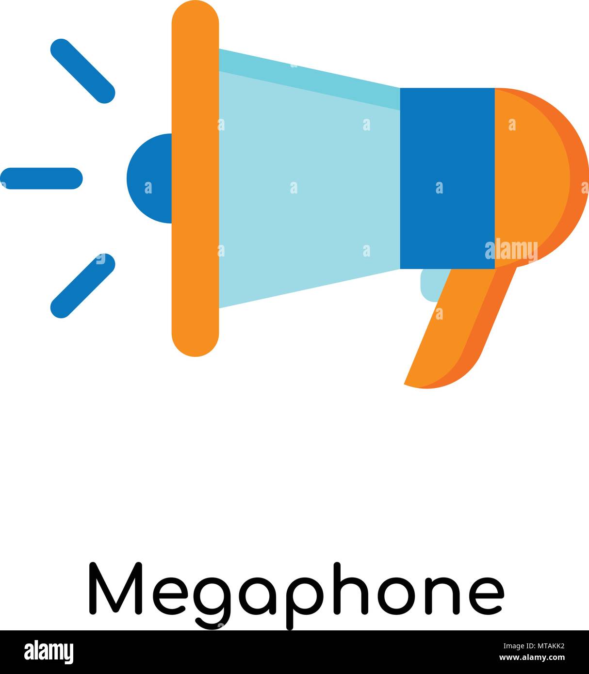 Megaphone icon isolated on white background for your web and mobile app ...