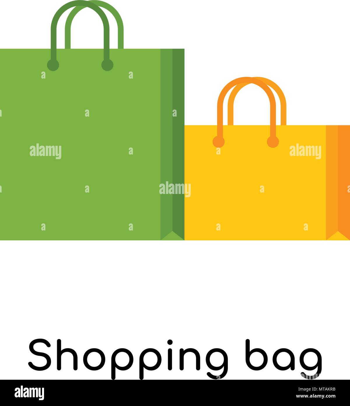 Shopping bag icon isolated on white background for your web and mobile ...