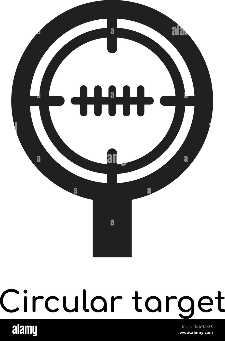 Circular target icon isolated on white background for your web and ...