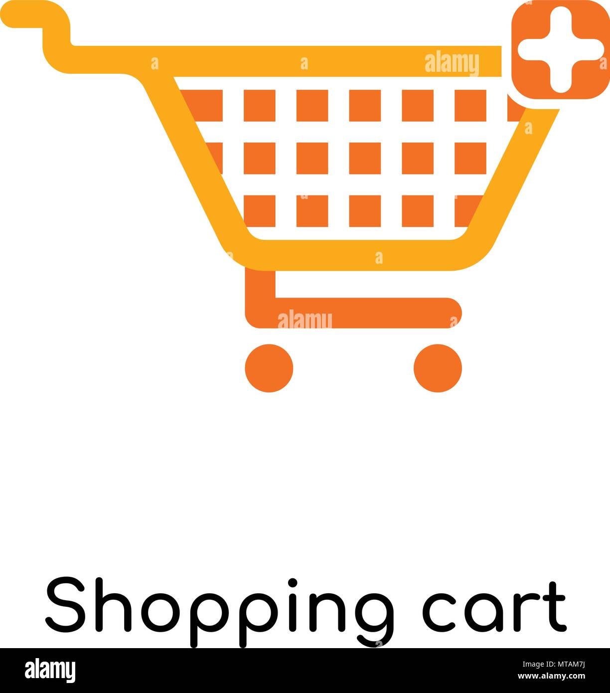 Shopping cart icon isolated on white background for your web and mobile ...