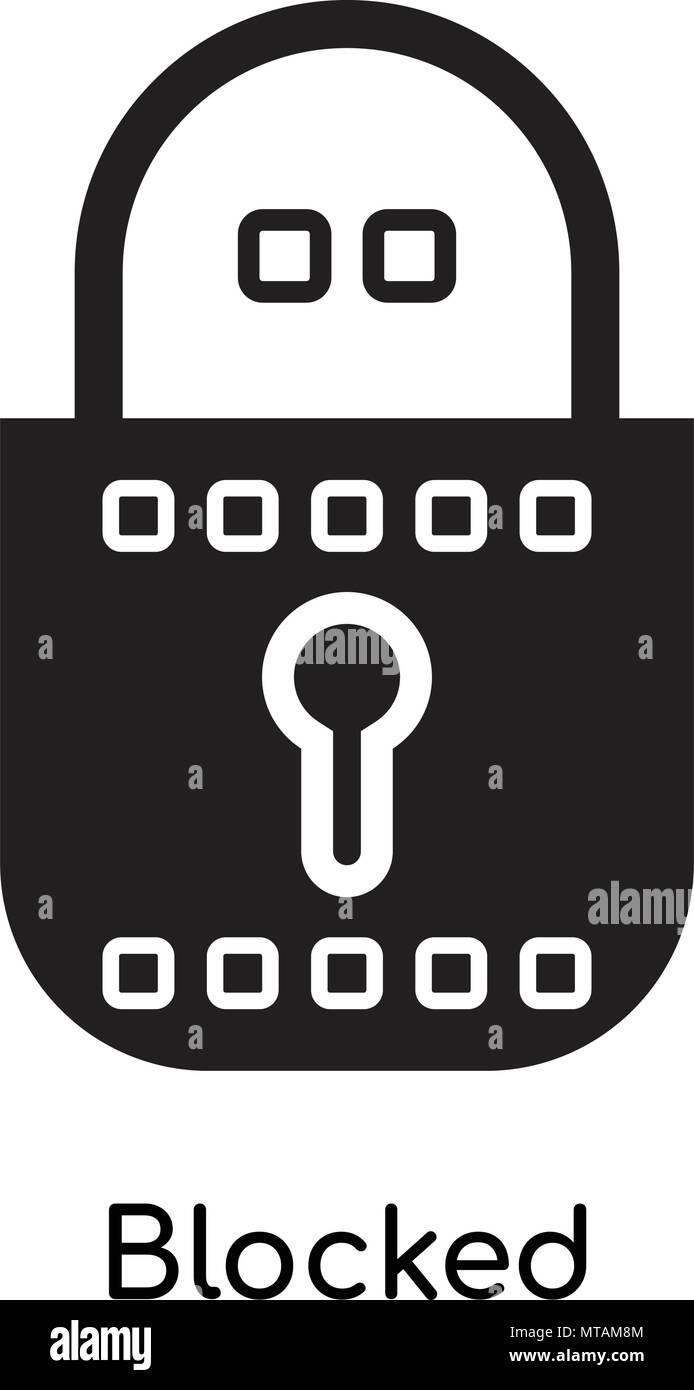 Blocked icon isolated on white background for your web and mobile app ...