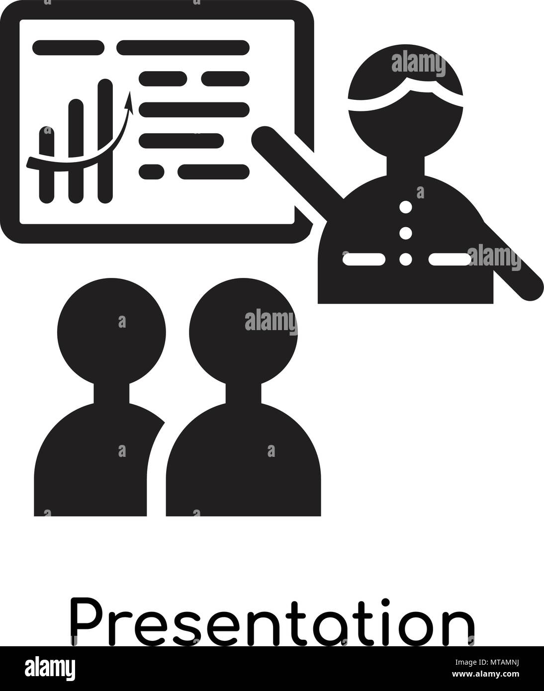 Presentation icon isolated on white background for your web and mobile ...