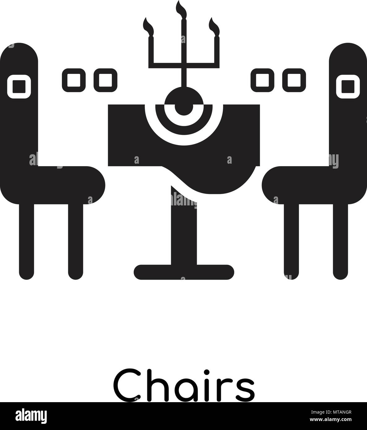 Chairs icon isolated on white background for your web and mobile app ...