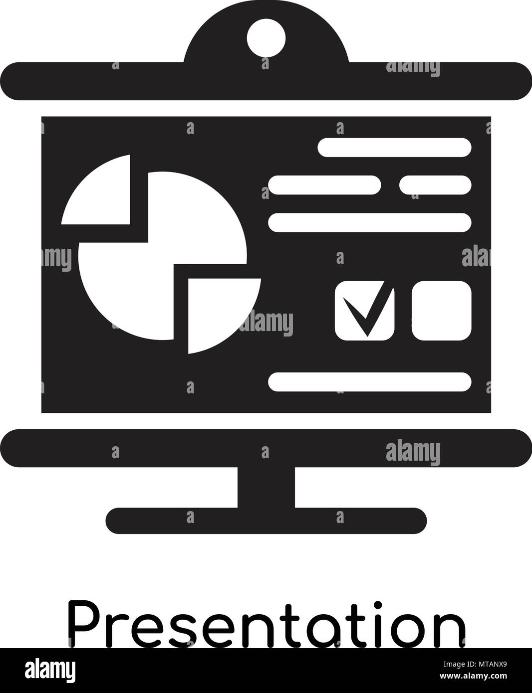 Presentation icon isolated on white background Stock Vector
