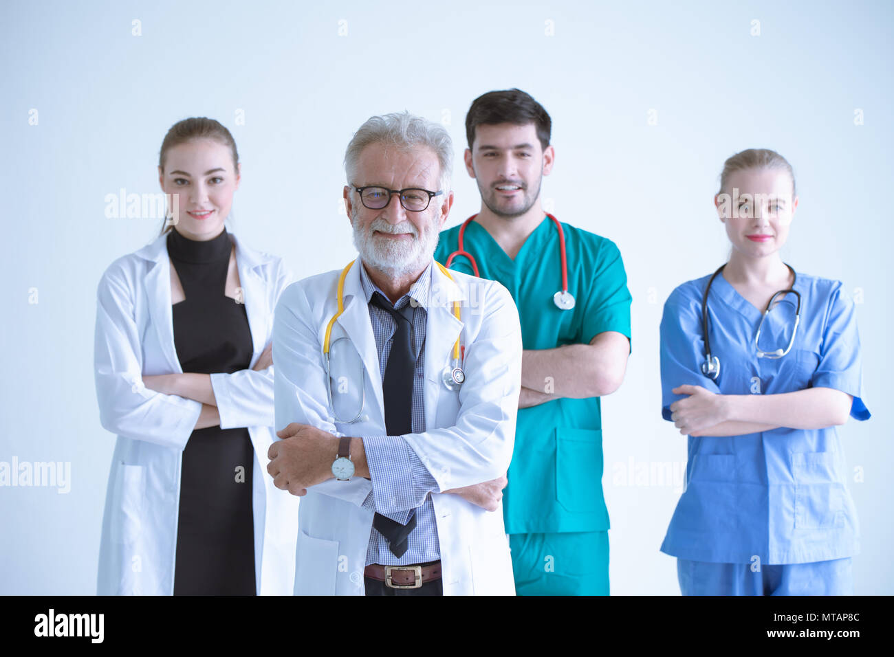 Team worker of Doctor Nurse in Hospital health care services people. Stock Photo