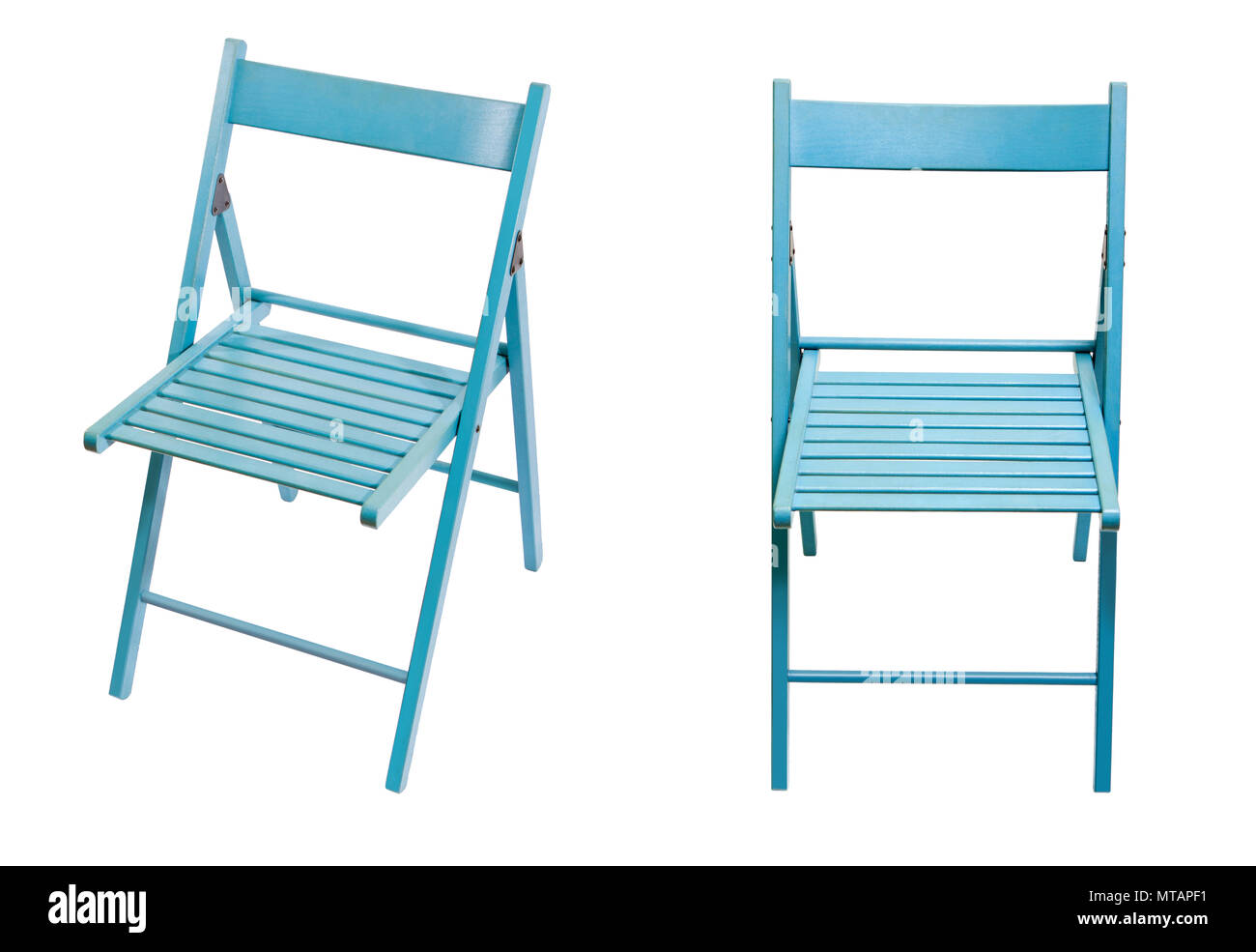 Wooden folding chair, Wooden chair blue, A chair made of wood from