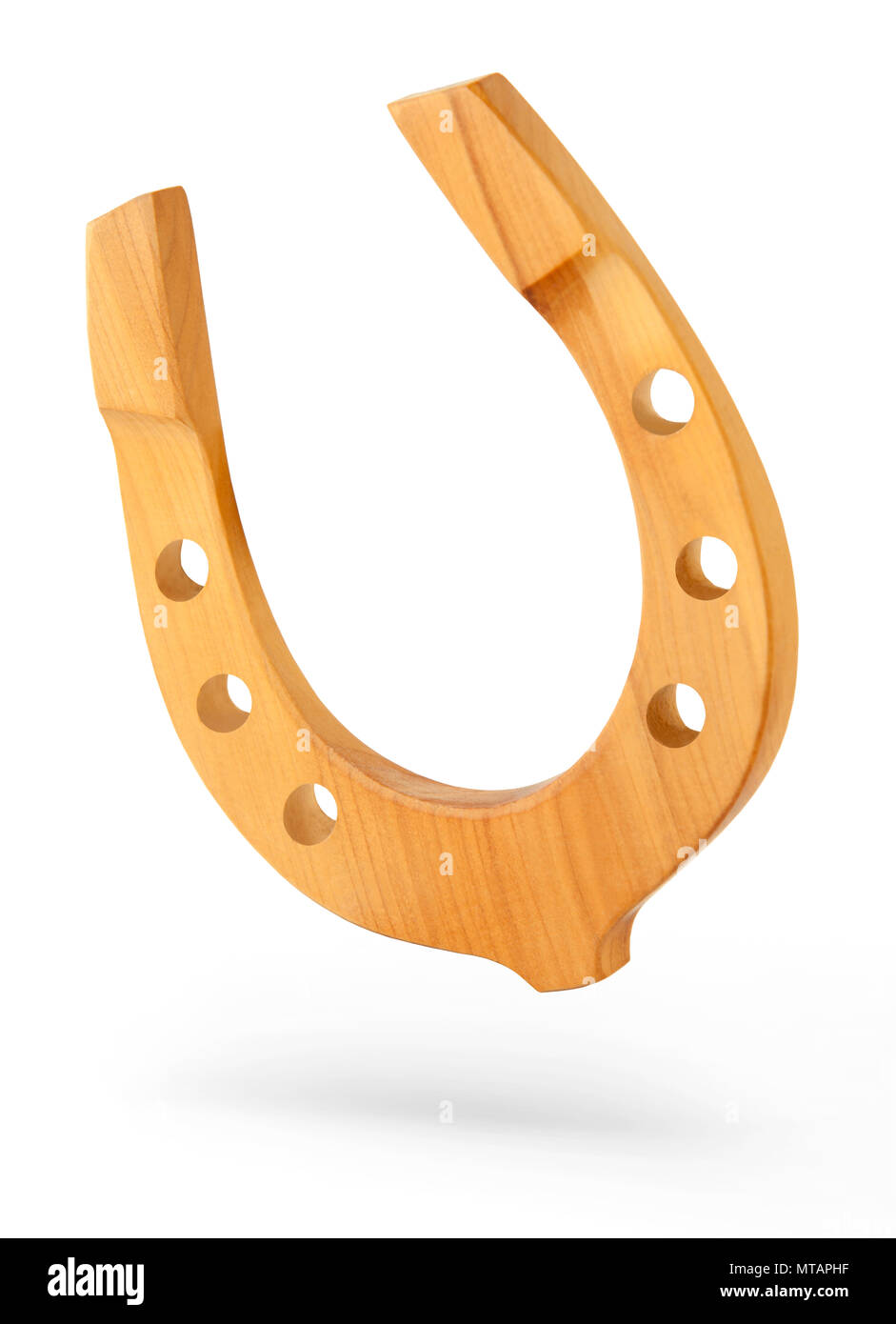 decorative horseshoe, wooden horseshoe, isolated on white background